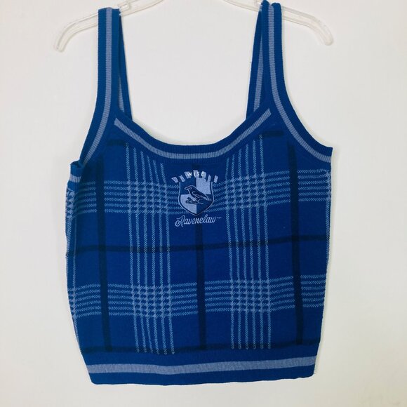 Harry Potter Knit Sweater Top Tank Womens Large Embroidered Ravenclaw Cosplay - Picture 1 of 8